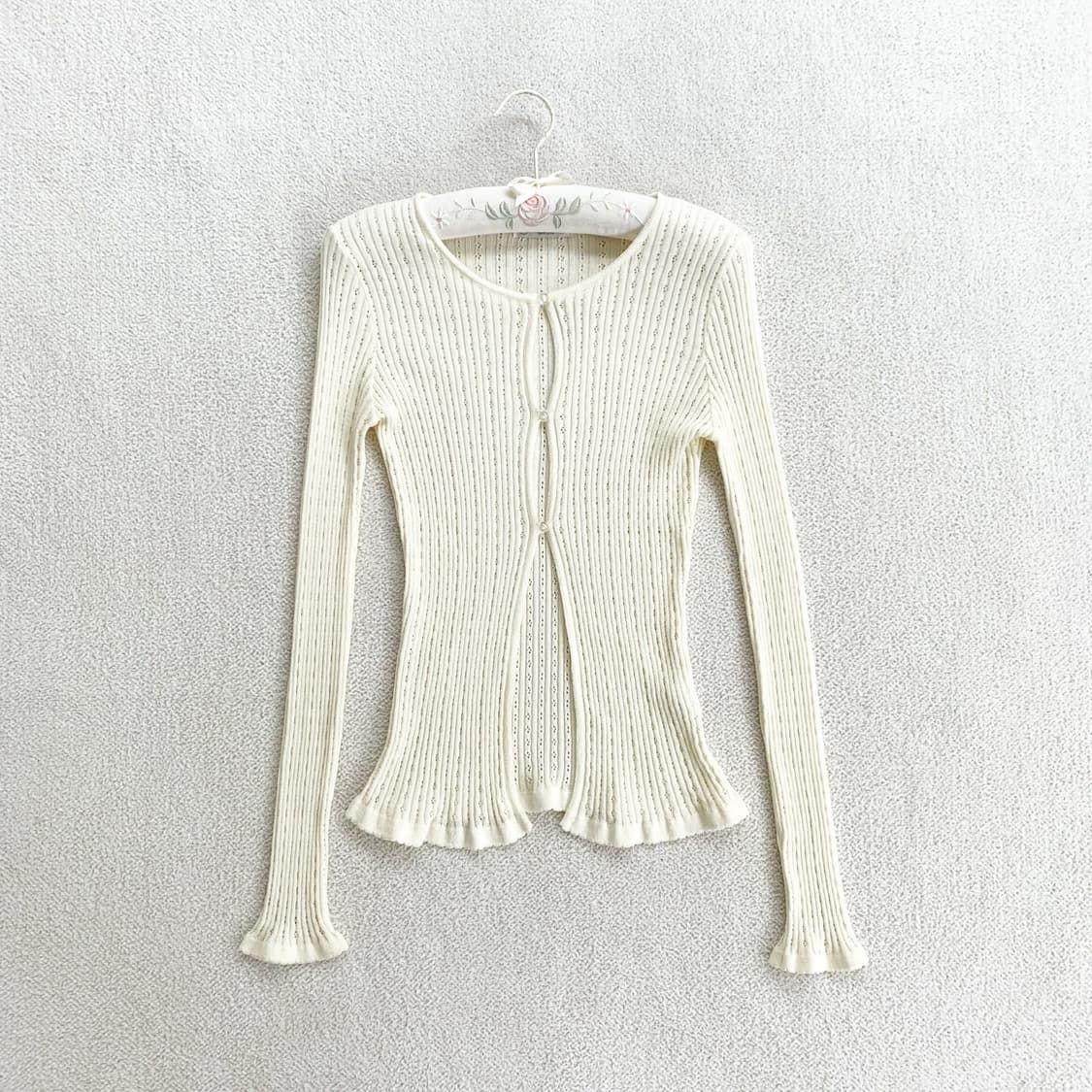 여리핏 ♥ 크림아이보리 보석 니트 가디건 상품이미지1