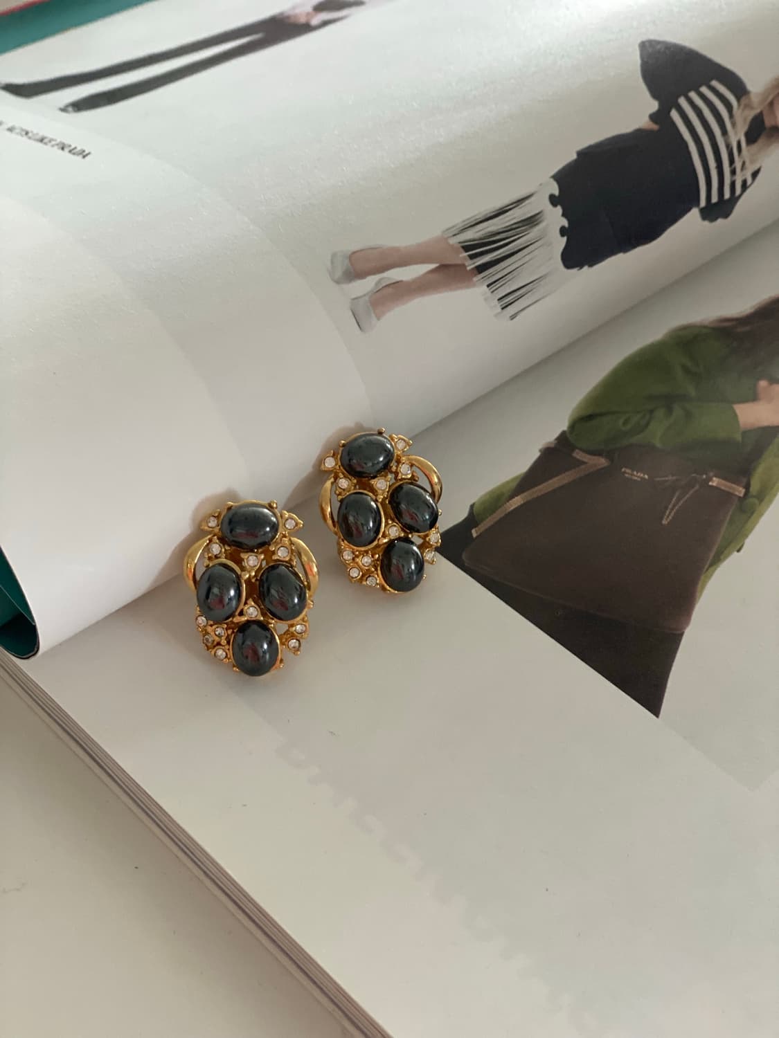 빈티지 포도문양 골드 귀찌 귀걸이 상품이미지4