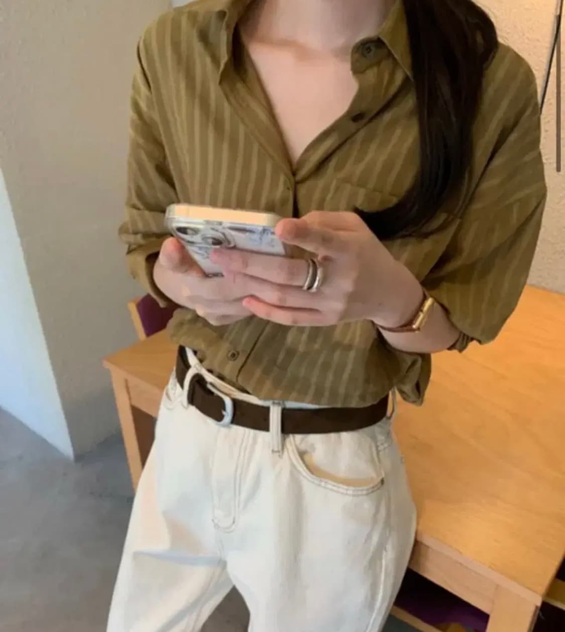 미뉴에트 리본빛 셔츠 상품이미지1