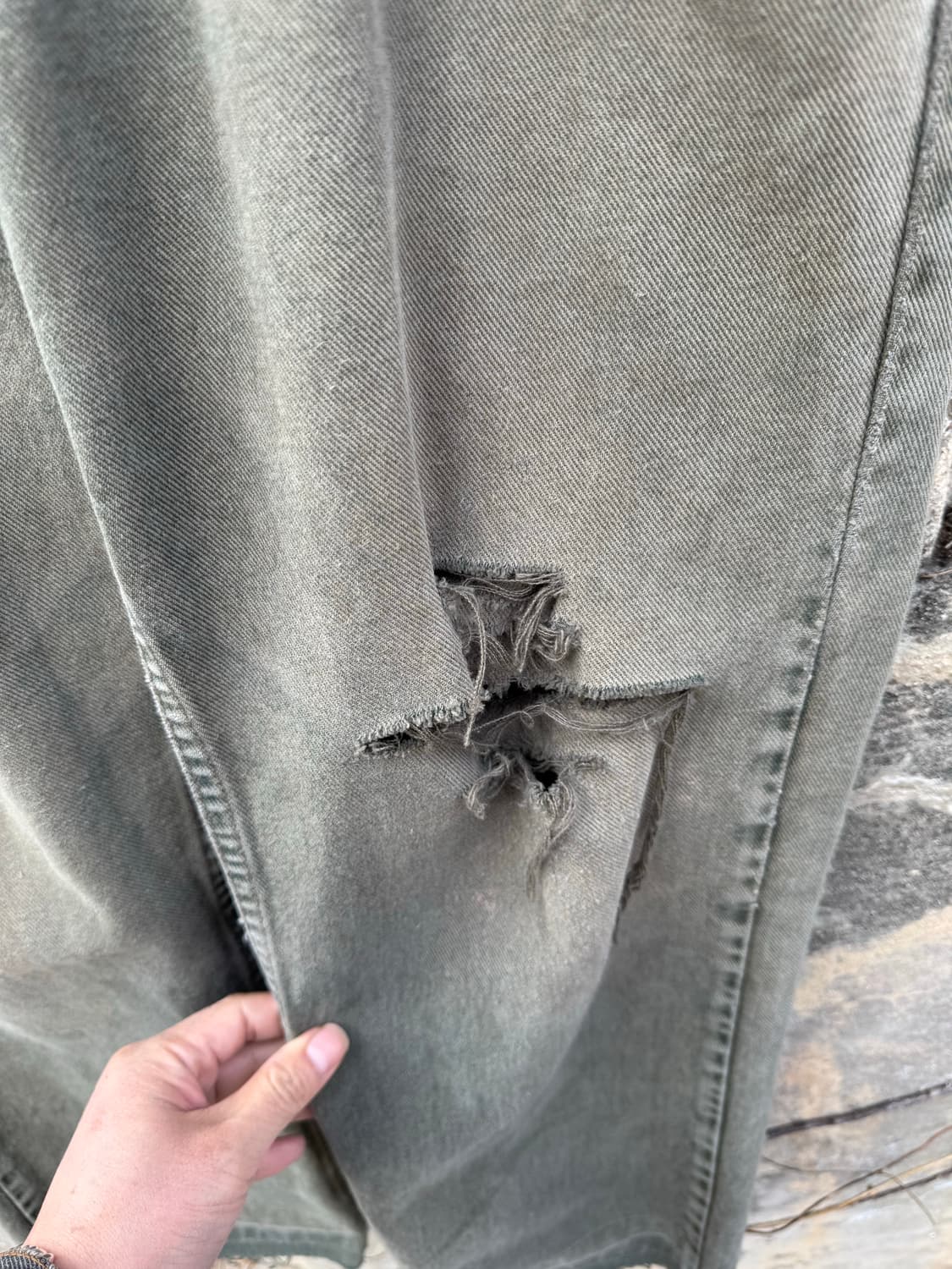 90s 리바이스 실버탭 빈티지 usa 모스그린 데님 팬츠  상품이미지5