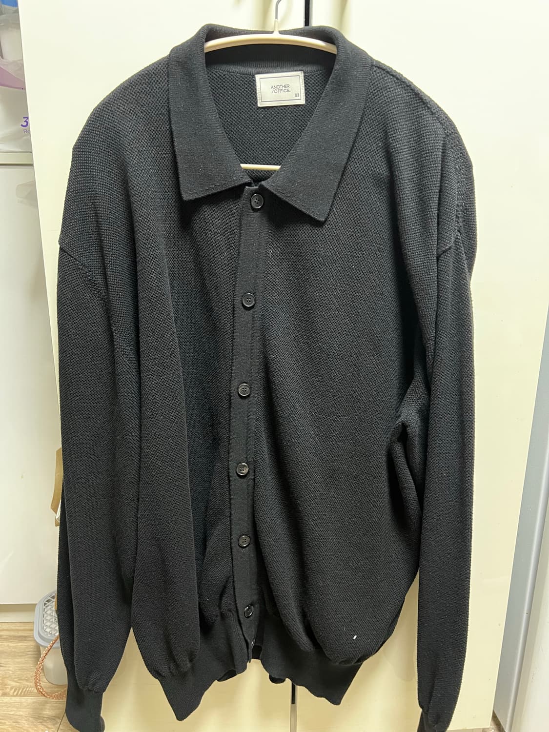 (3)어나더오피스 블랙 니트 가디건  상품이미지1
