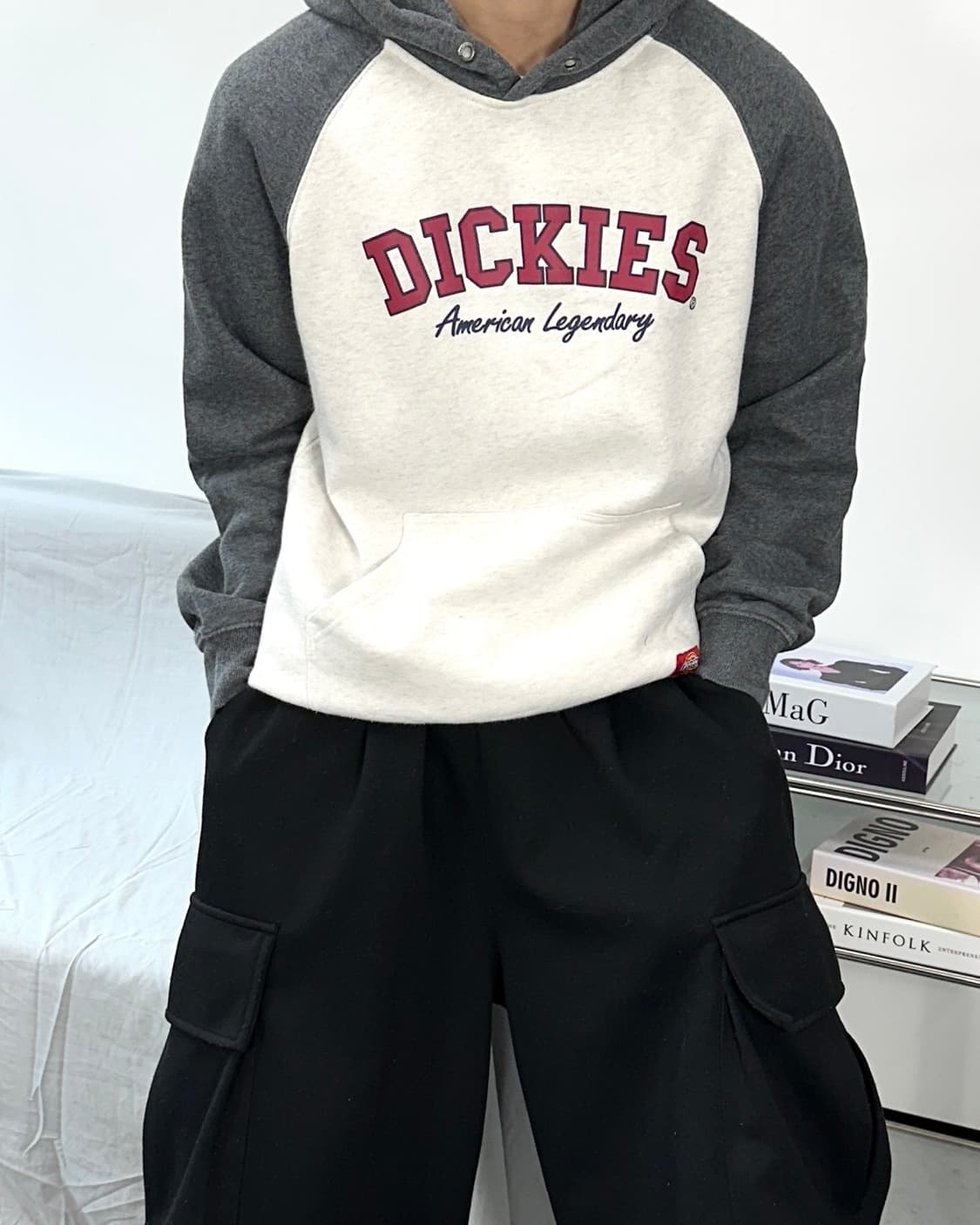 디키즈 y2k 나그랑 빅로고 후드티 L 상품이미지1