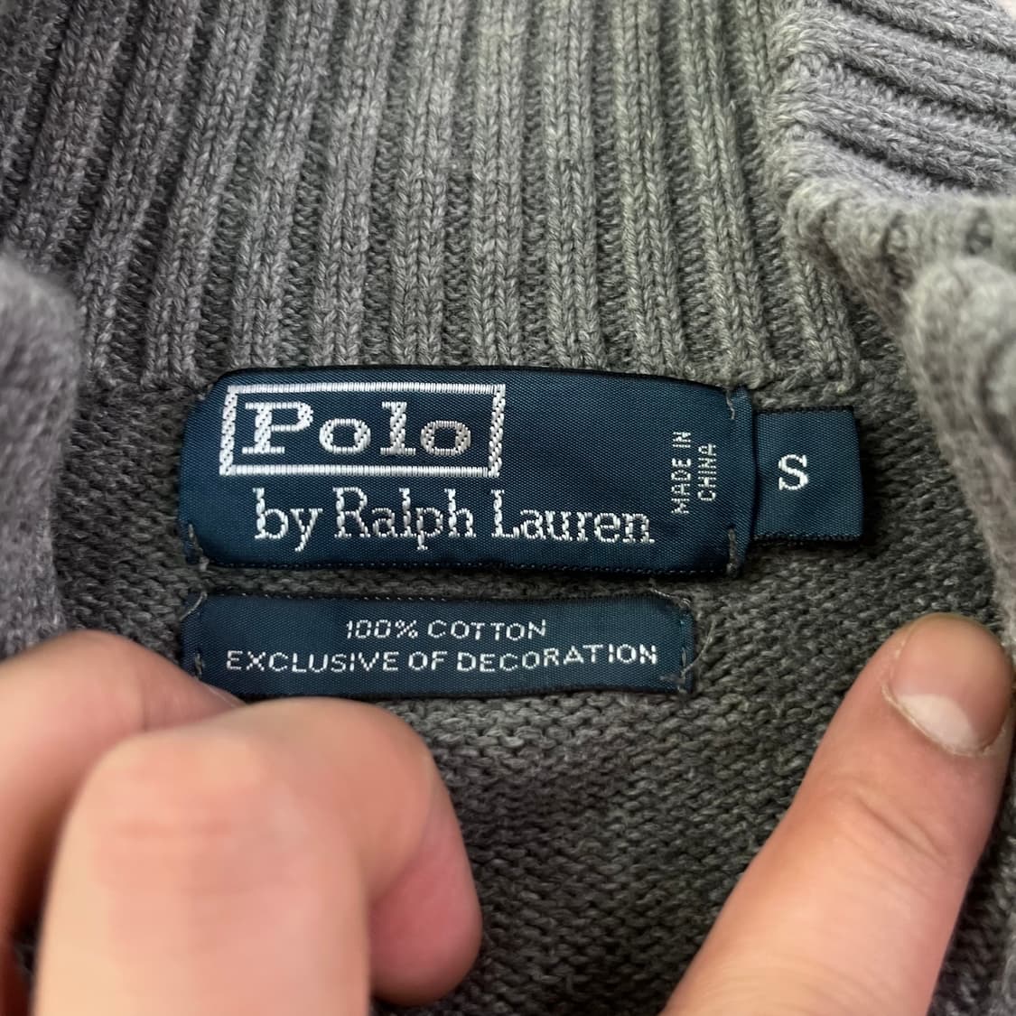 95 폴로랄프로렌 차콜 반집업 니트 상품이미지3