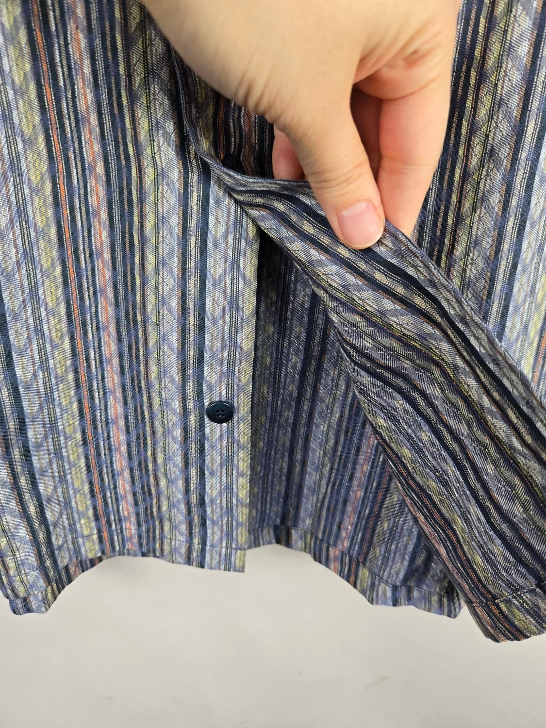 [무료배송]미쏘니 103-180 남성 린넨 마 혼방 반팔 셔츠 빈티지 상품이미지6