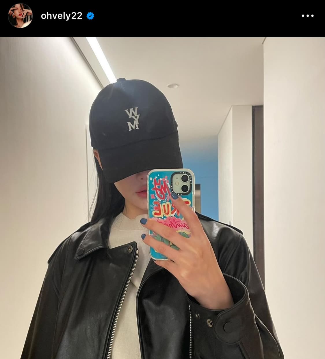 우영미 블랙 로고 볼캡 상품이미지8