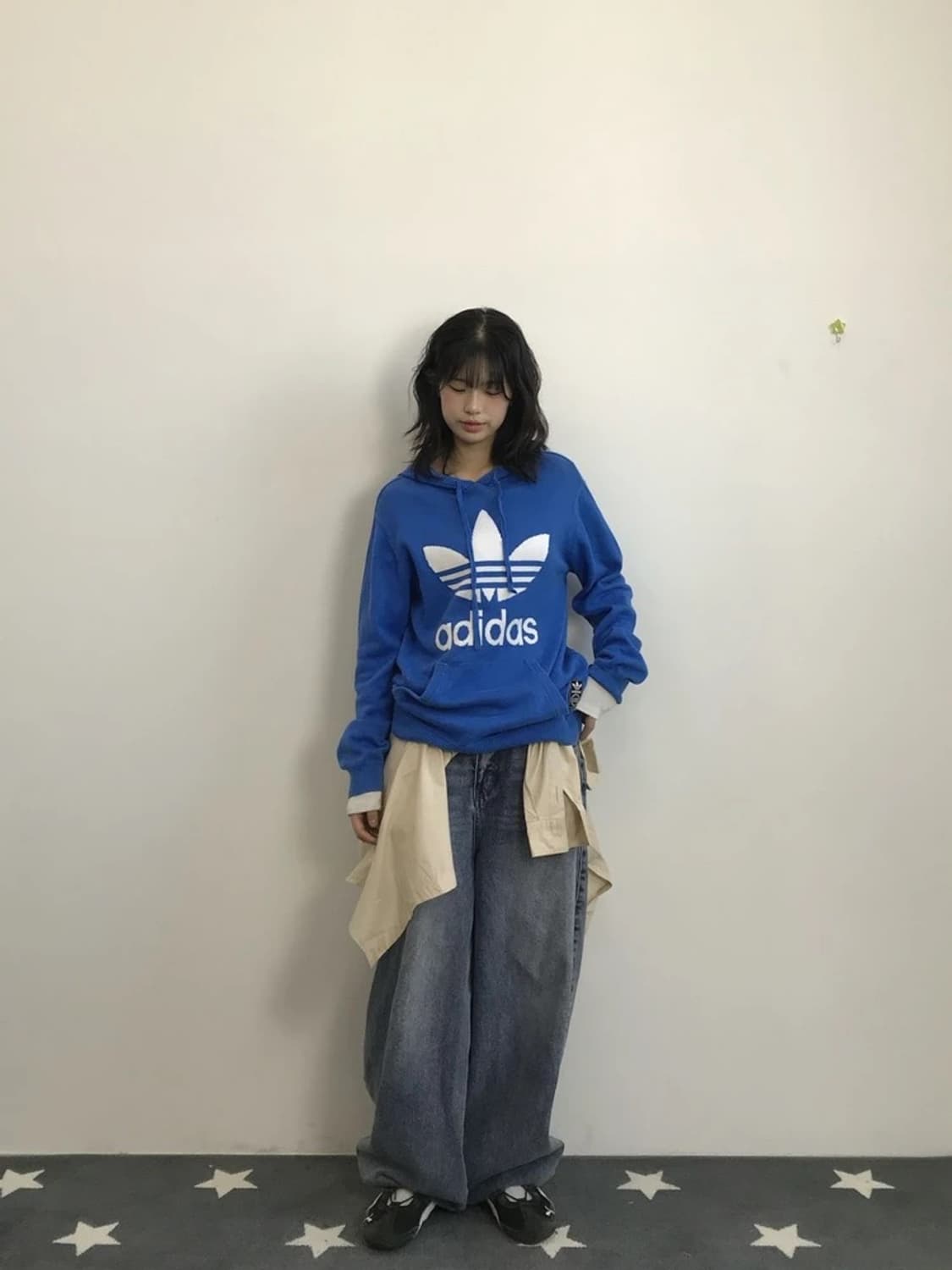 Adidas Trefoil Logo Blue Hoodie 상품이미지2