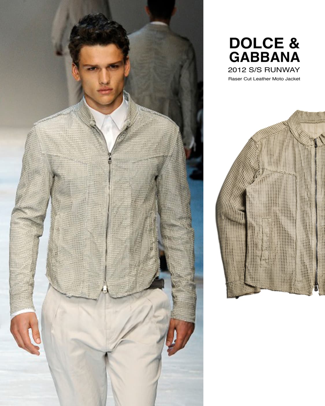 12SS D&G Laser-cut Lamb skin moto jacket 상품이미지1