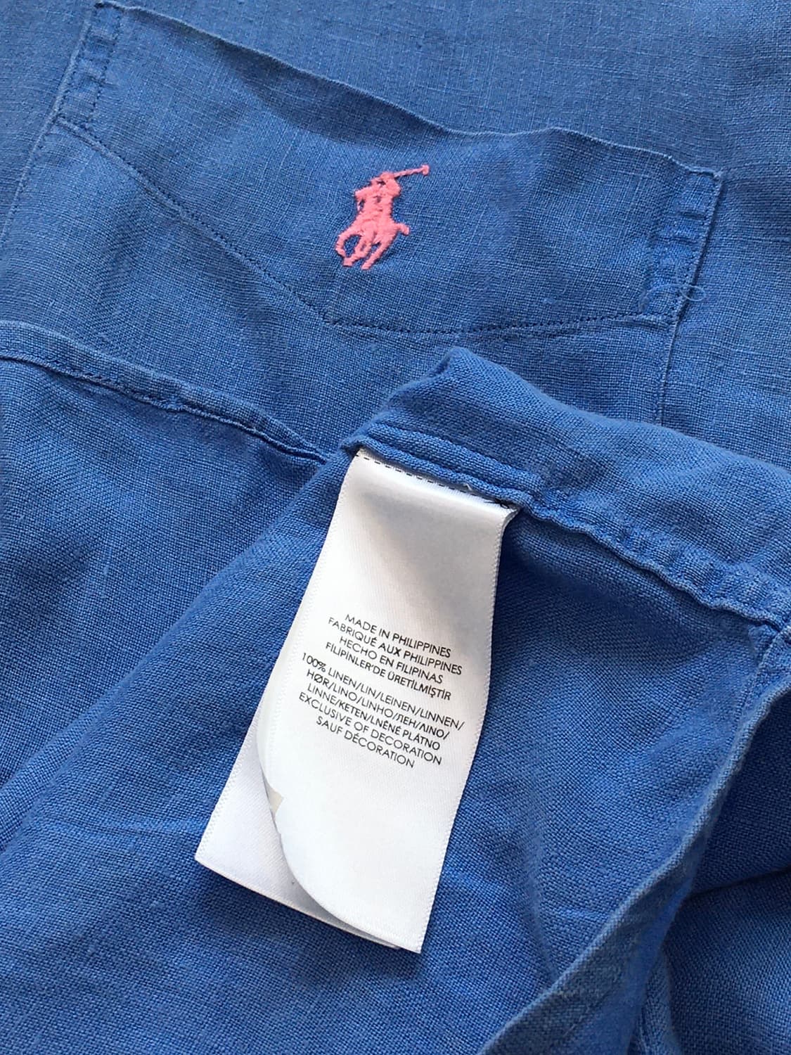 Polo 폴로 랄프로렌 블루 린넨 셔츠  상품이미지7