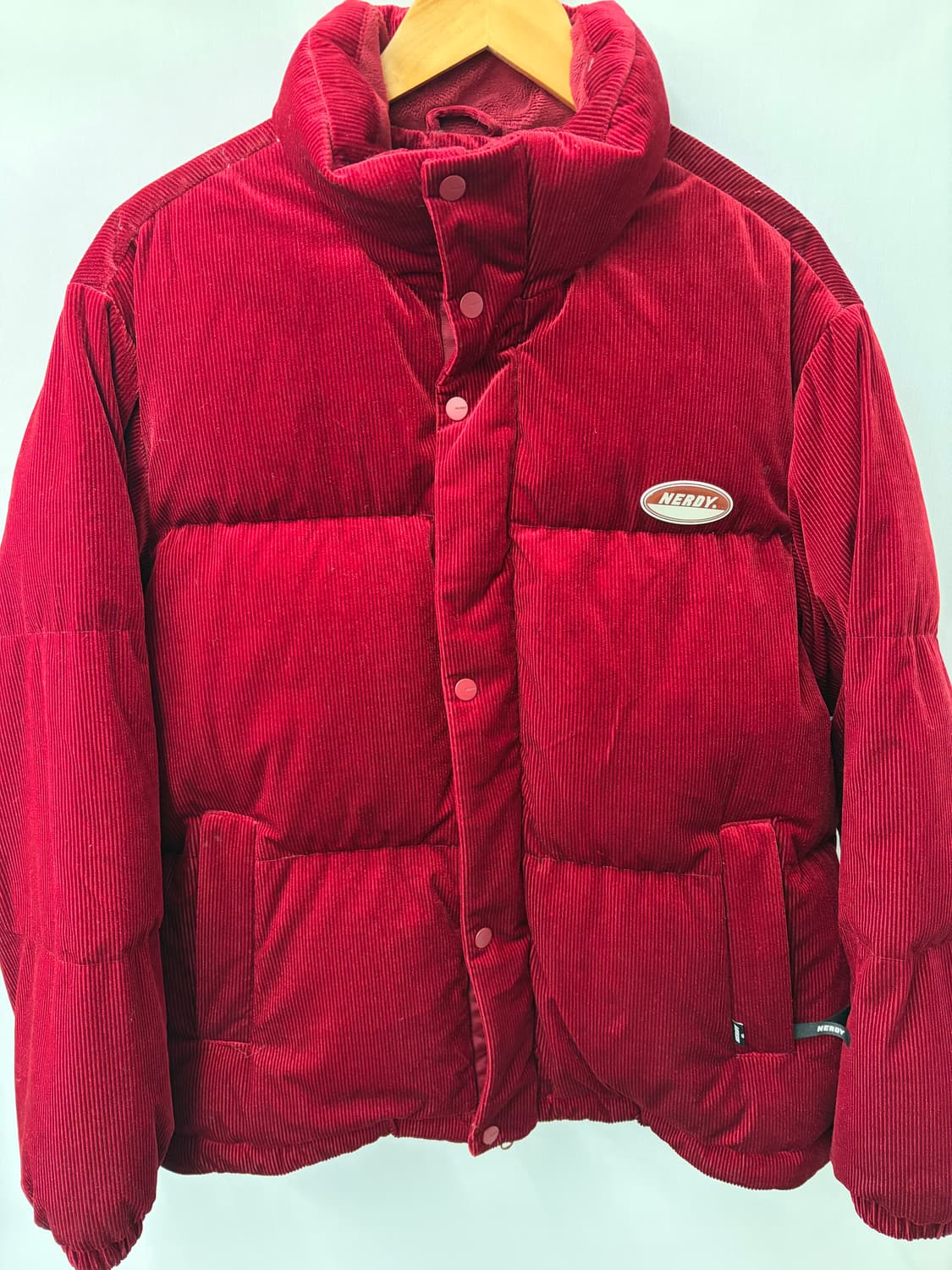 널디 코듀로이 패딩 버건디 상품이미지1