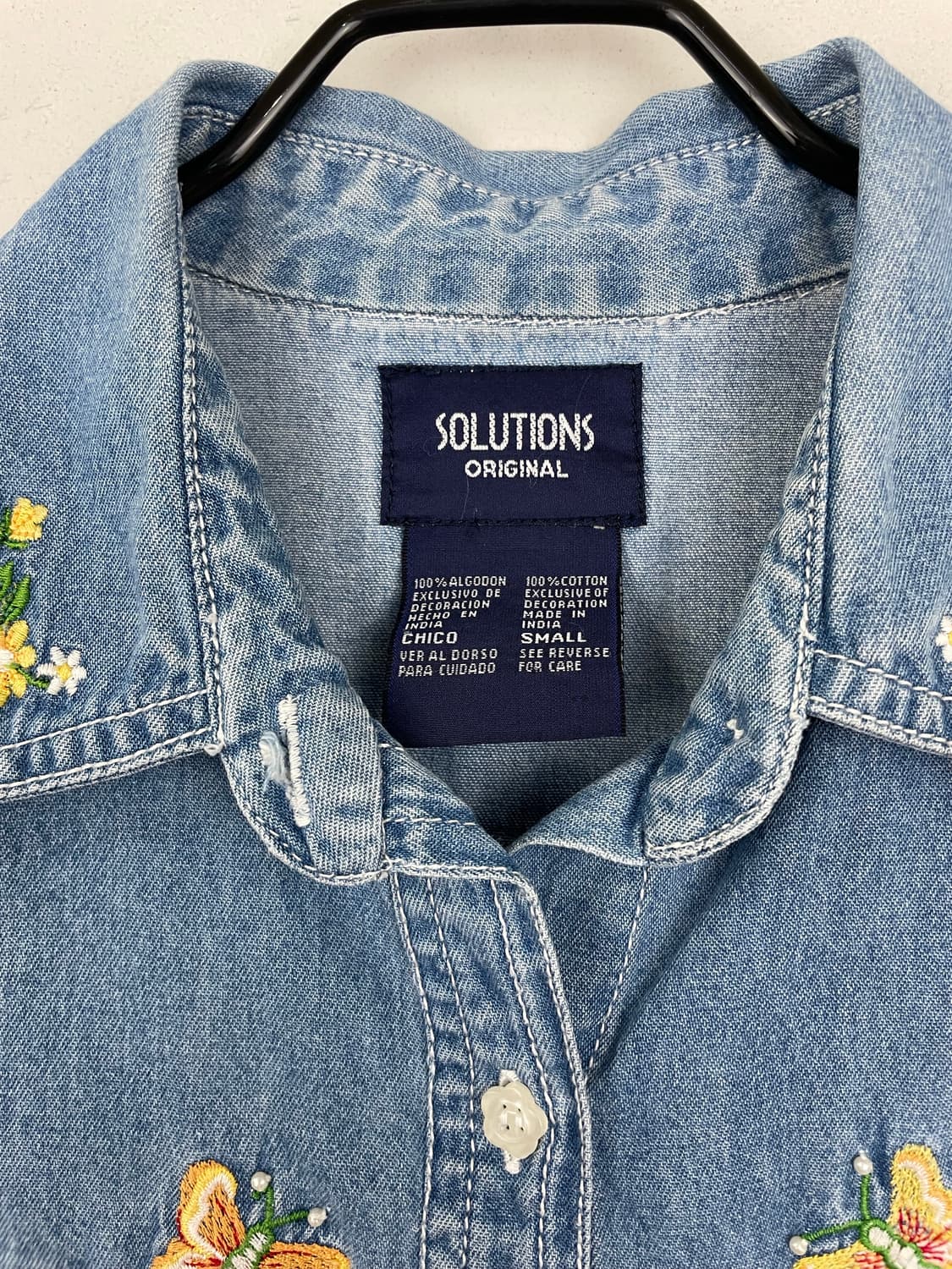 SOLUTIONS ORIGINAL 빈티지 자수 데님 셔츠 상품이미지5