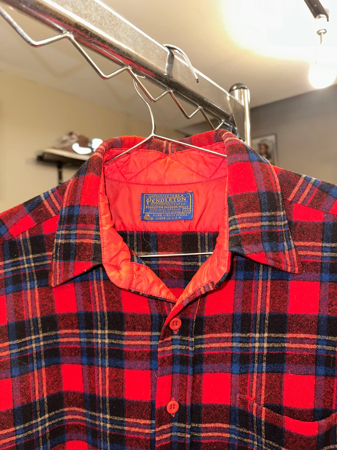 70’s Pendleton check flannel shirt 상품이미지4