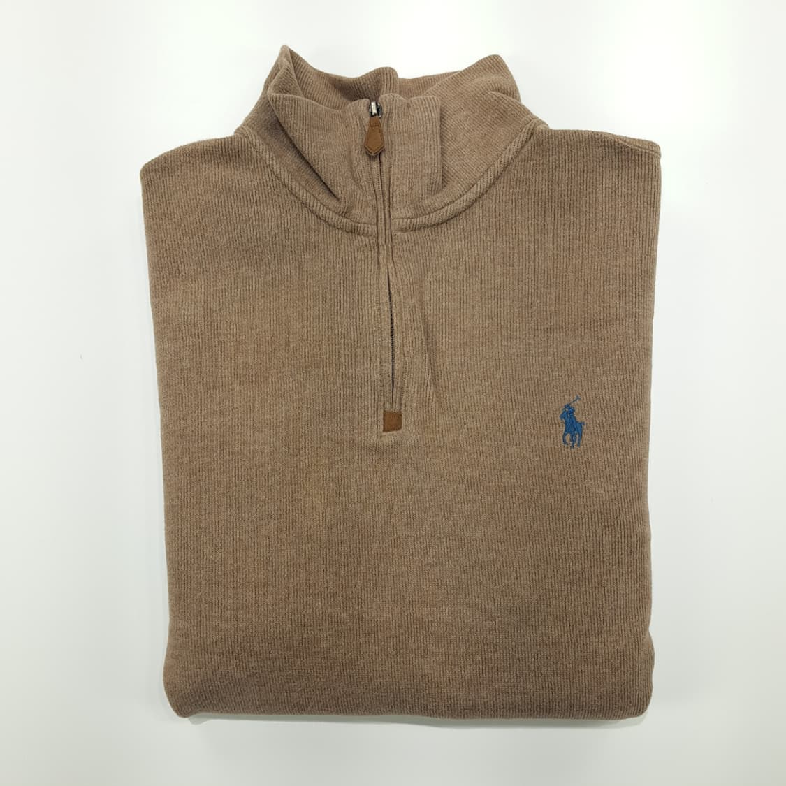 CN869 M 폴로 랄프로렌 소프트브라운 하프집업 긴팔 니트 스웨터 상품이미지8