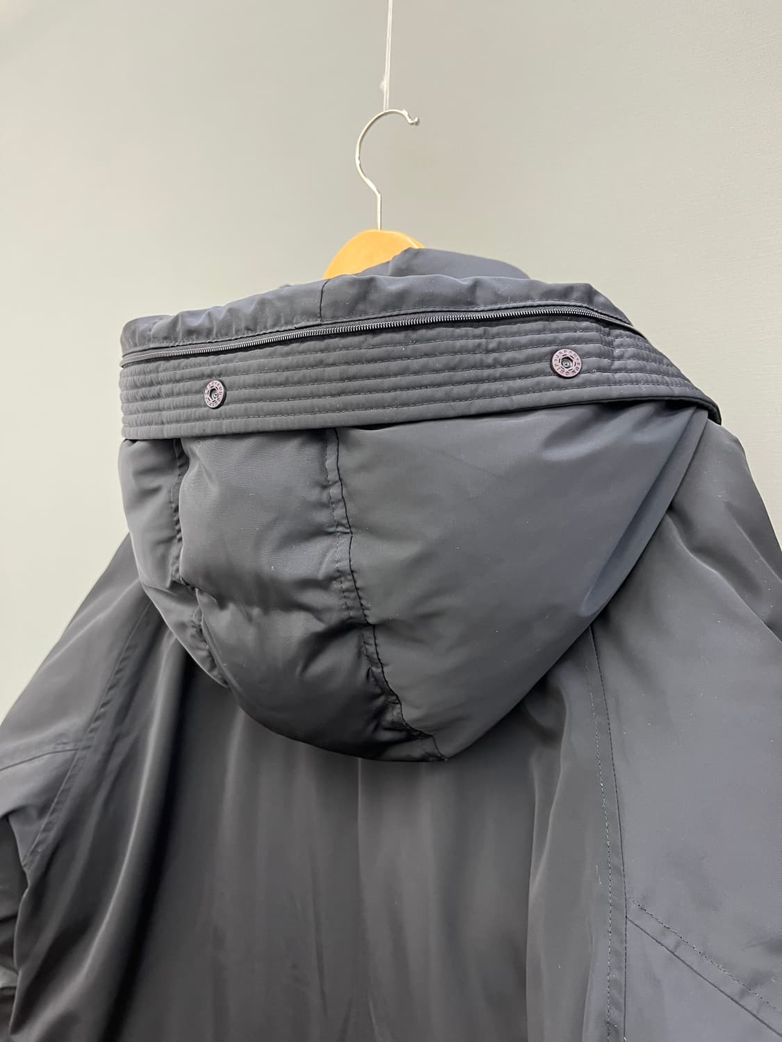 헤지스 블랙 후드 롱 구스패딩 상품이미지8