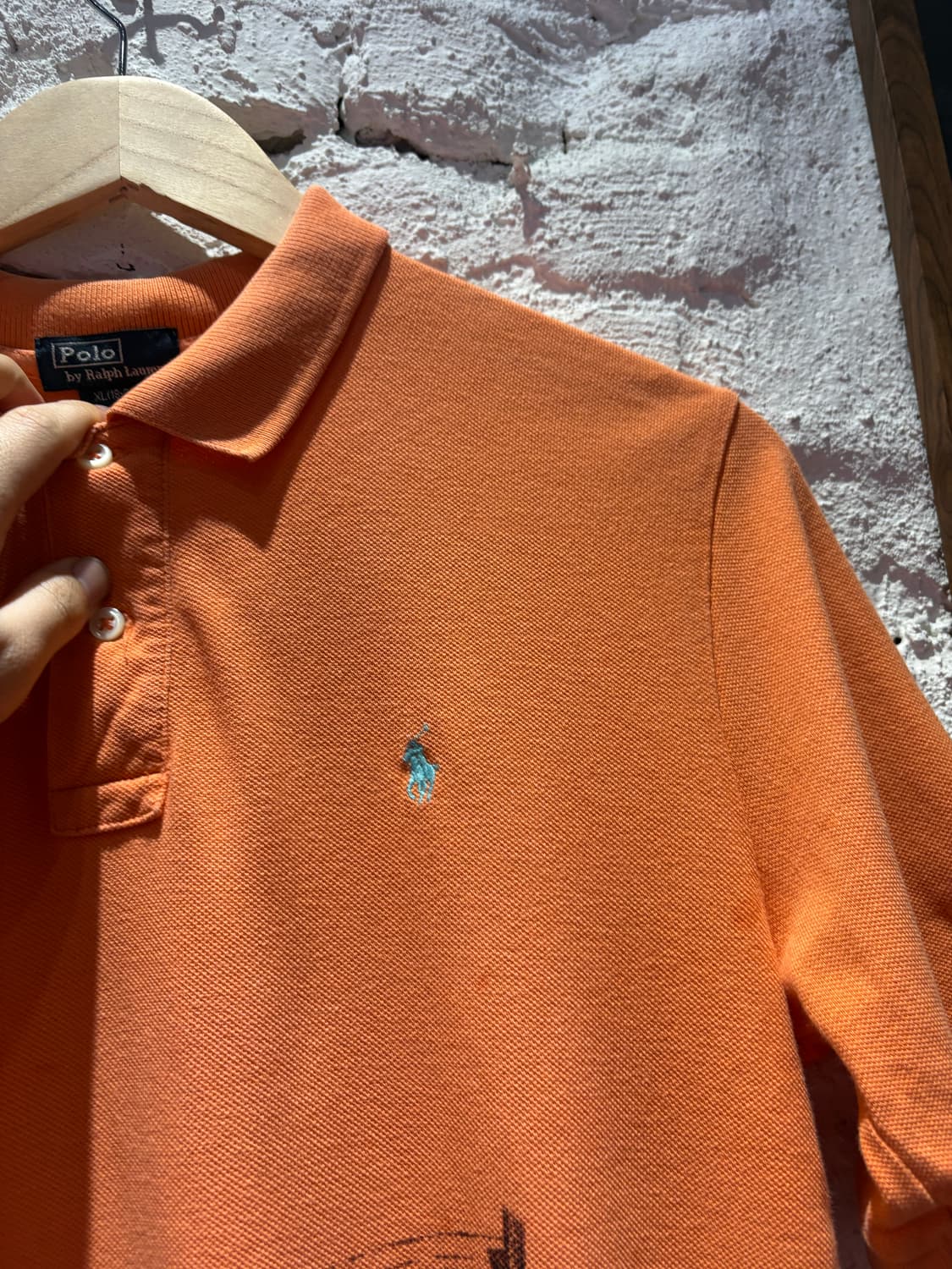 폴로 랄프로렌 오렌지 커스텀 카라 반팔  상품이미지3