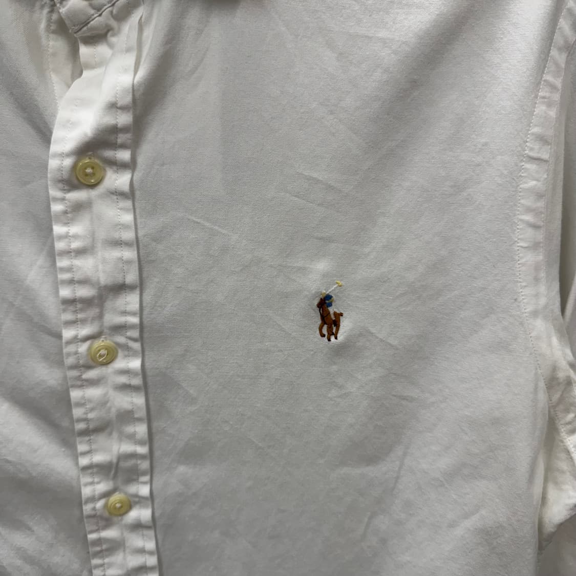 폴로 랄프로렌 솔리드 긴팔 셔츠 멀티포니 포인트 화이트 상품이미지5