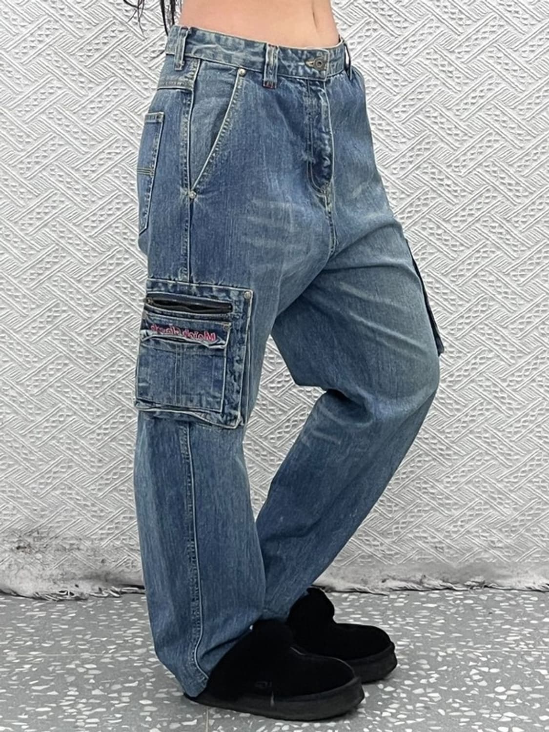 마자플라바 올드스쿨 스트릿 펑크 데님 카고팬츠 31인치 C09255 상품이미지1