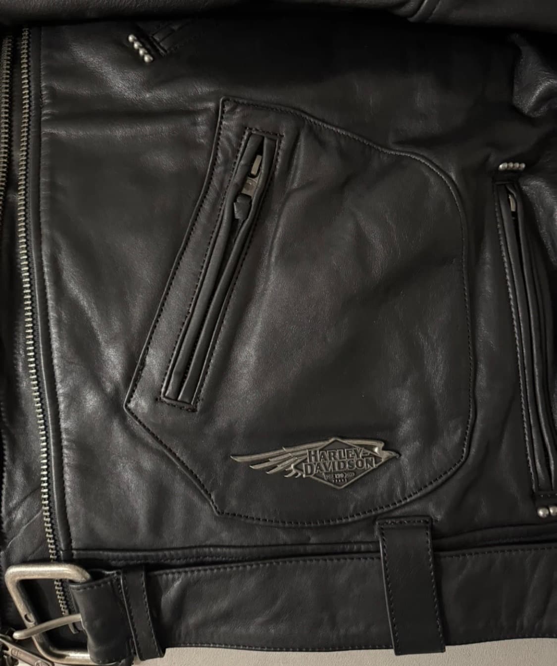 [할리데이비슨/120주년] 가죽 자켓 XL 상품이미지4