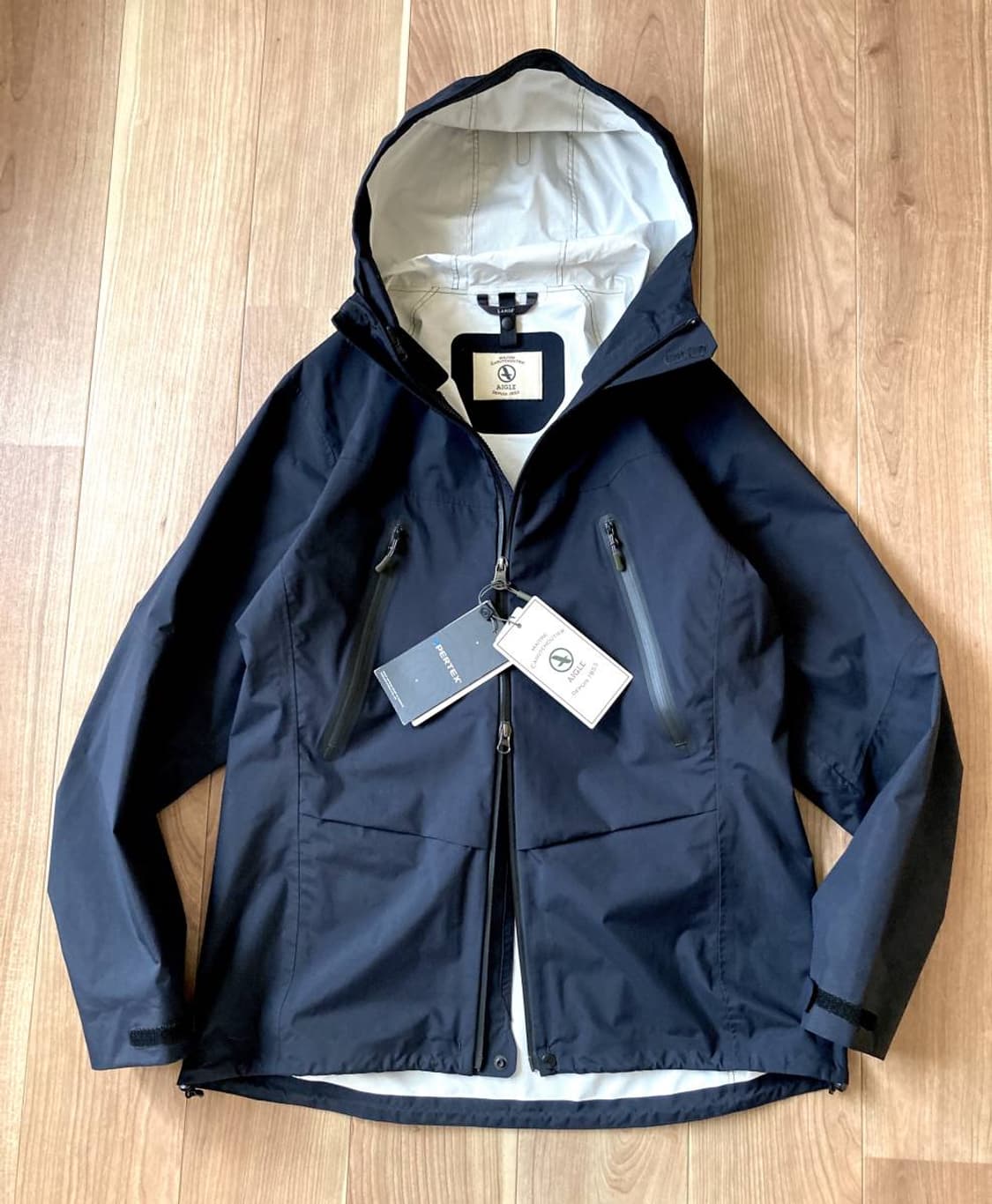 AIGLE 바람막이 블랙 L 상품이미지1
