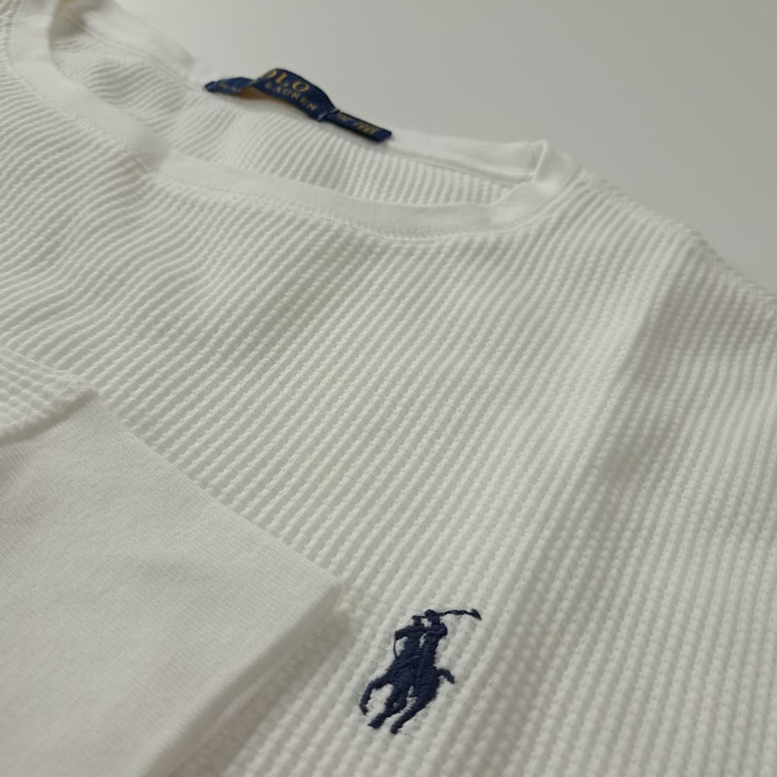 CK344 2XB 폴로 화이트 와플 티셔츠 상품이미지4