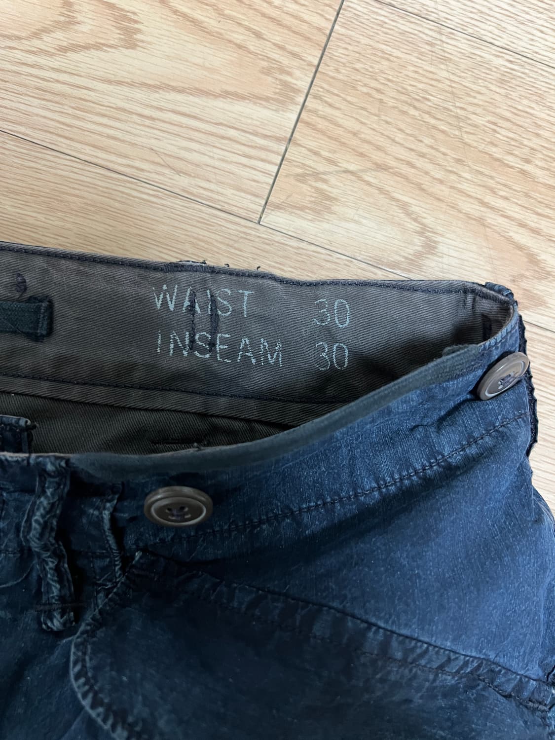 RRL 더블알엘 서플러스 카고팬츠 립스탑 인디고 30x30 상품이미지3