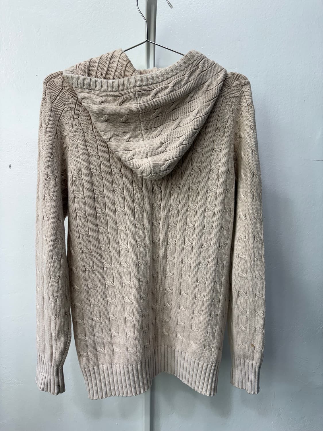 꽈배기 니트 후드 집업 상품이미지4