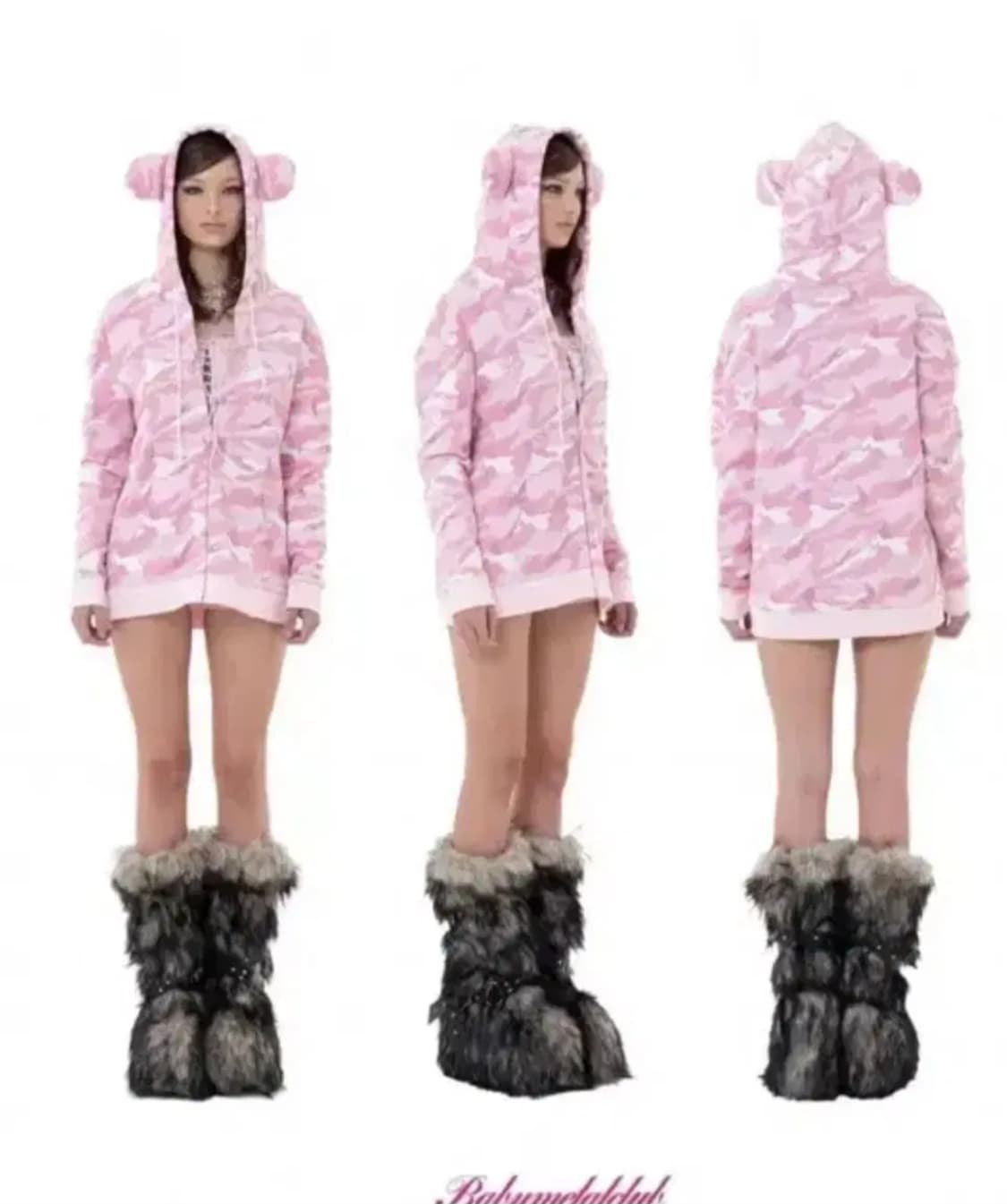 베메클 핑크 후드집업 상품이미지1