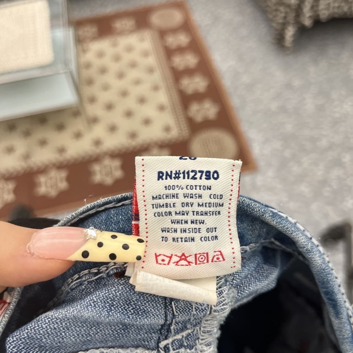 트루릴리전 JOY Y 빈티지 펑크 포켓스티치 데님팬츠 C10004 상품이미지7