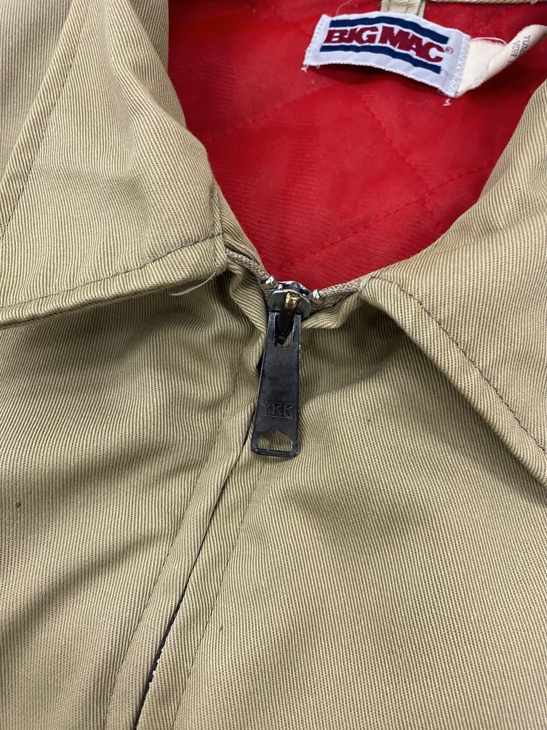 7-80‘s 빅맥 레드 퀼팅 안감 워크 자켓 상품이미지4