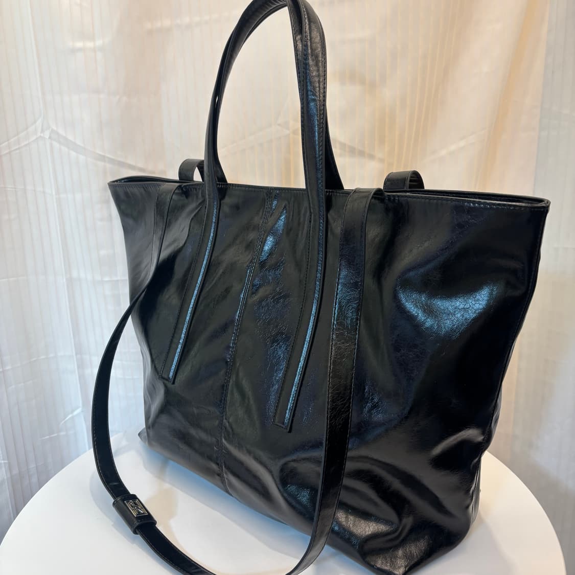 정품 밈더워드로드 크랙 레더 빅 토트백     상품이미지3