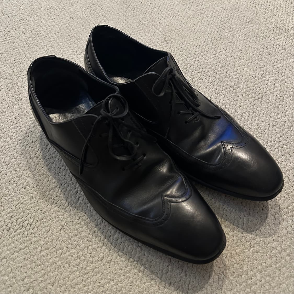 페라가모 Ferragamo 클래식 윙팁 더비 레더 슈즈 상품이미지3