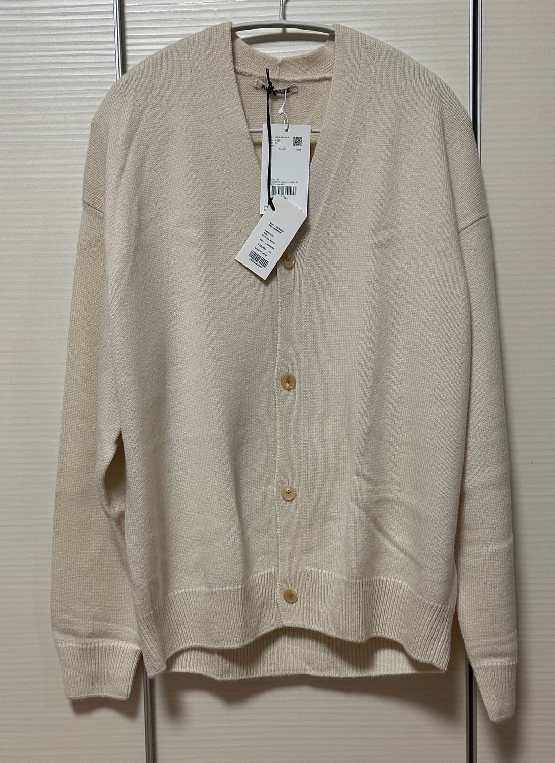 오라리 베이비 캐시미어 니트 가디건 내츄럴 화이트 4사이즈 판매합니다 상품이미지6