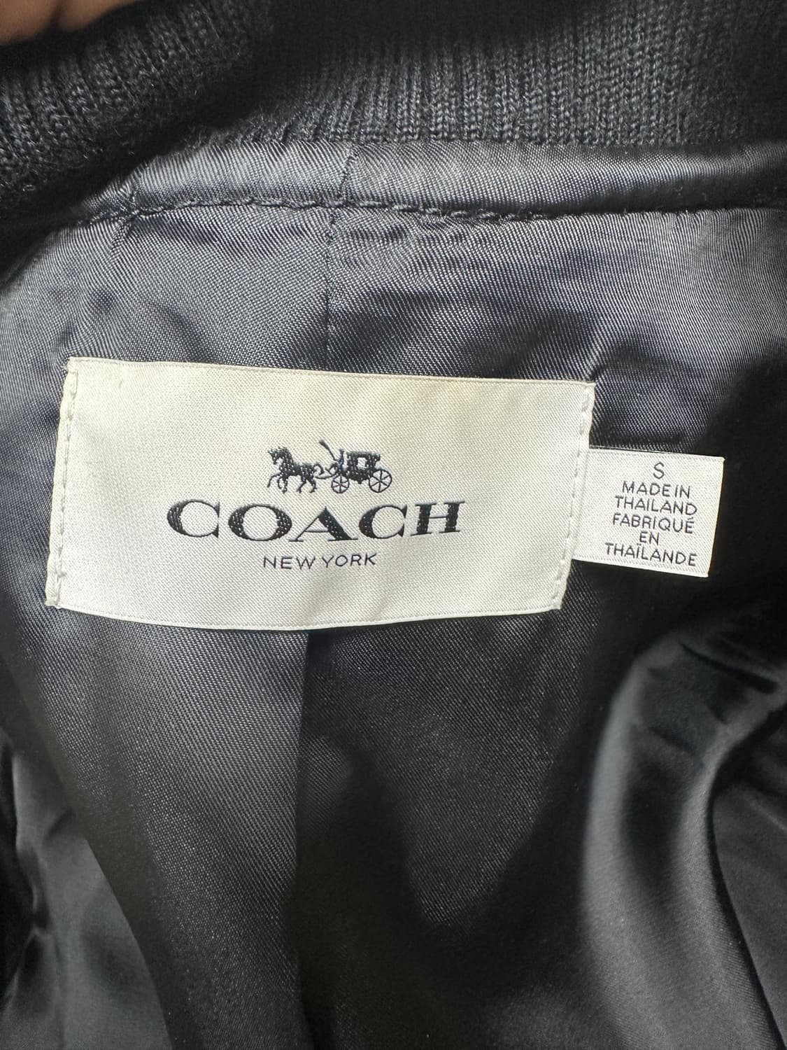 코치(COACH) 정품 바시티 자켓 스타디움 점퍼 S (리얼 염소가죽/울 상품이미지3