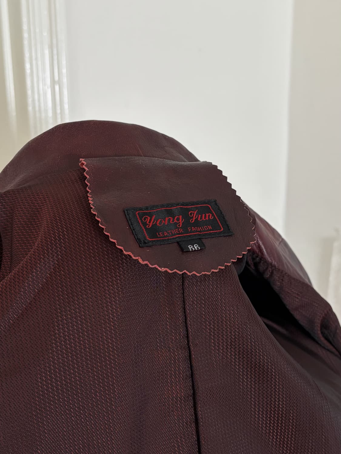 파이트클럽st 레더자켓 버건디 상품이미지6