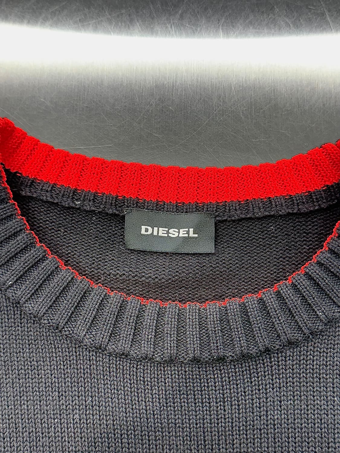 디젤 게스 블랙 네오플랜 테이핑 크루넥 니트 스웨터 상품이미지7