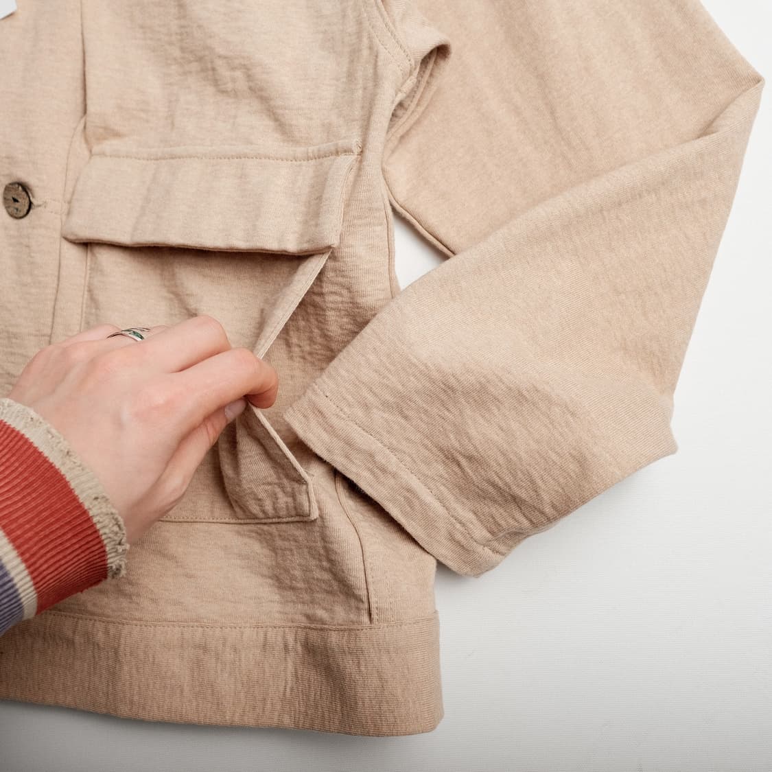 마카웨어 코튼 니트 워크 블루종 자켓 2(100)사이즈 상품이미지9