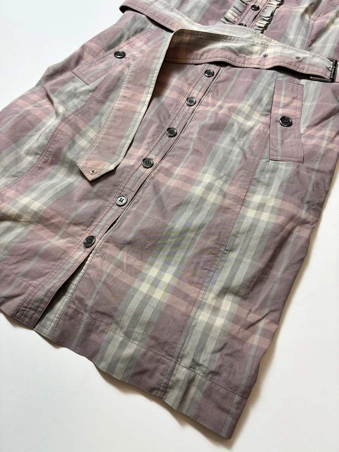 버버리 런던 노바 체크 벨티드 원피스 PN9057 상품이미지3