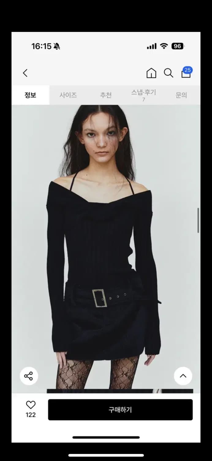 새제품) 다이애그널 스커트 CALFSKIN BUCKLE SKIRT (bl 상품이미지3