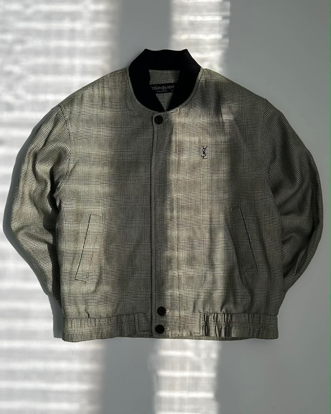 [95] 입생로랑 YSL 옴므 글랜 체크 블루종 자켓 상품이미지1