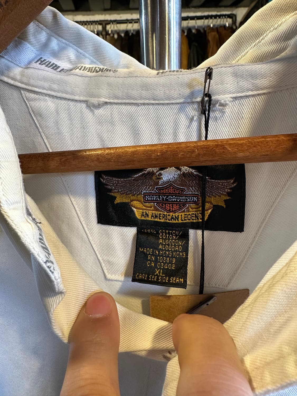 할리데이비슨 자수 화이트 셔츠 상품이미지7