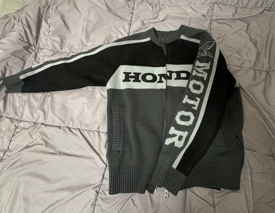 kream 혼다 니트 집업 차콜 상품이미지1