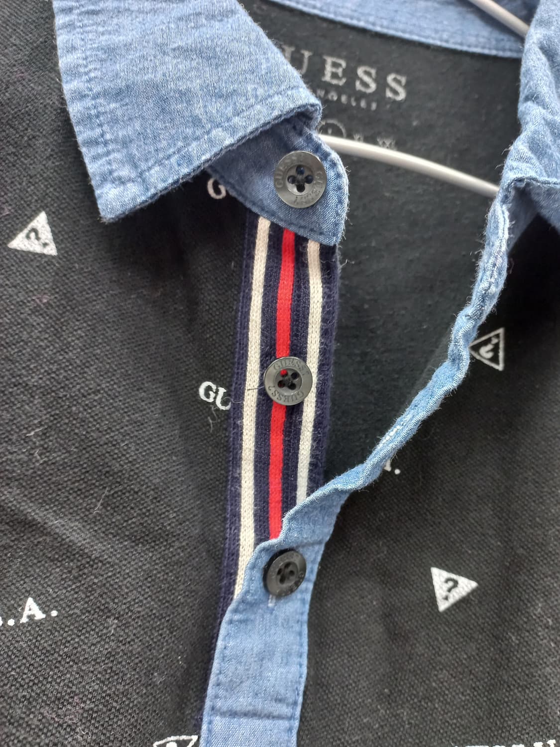 GUESS U.S.A. 로고 패턴 폴로 티셔츠 L (여 95) 상품이미지1