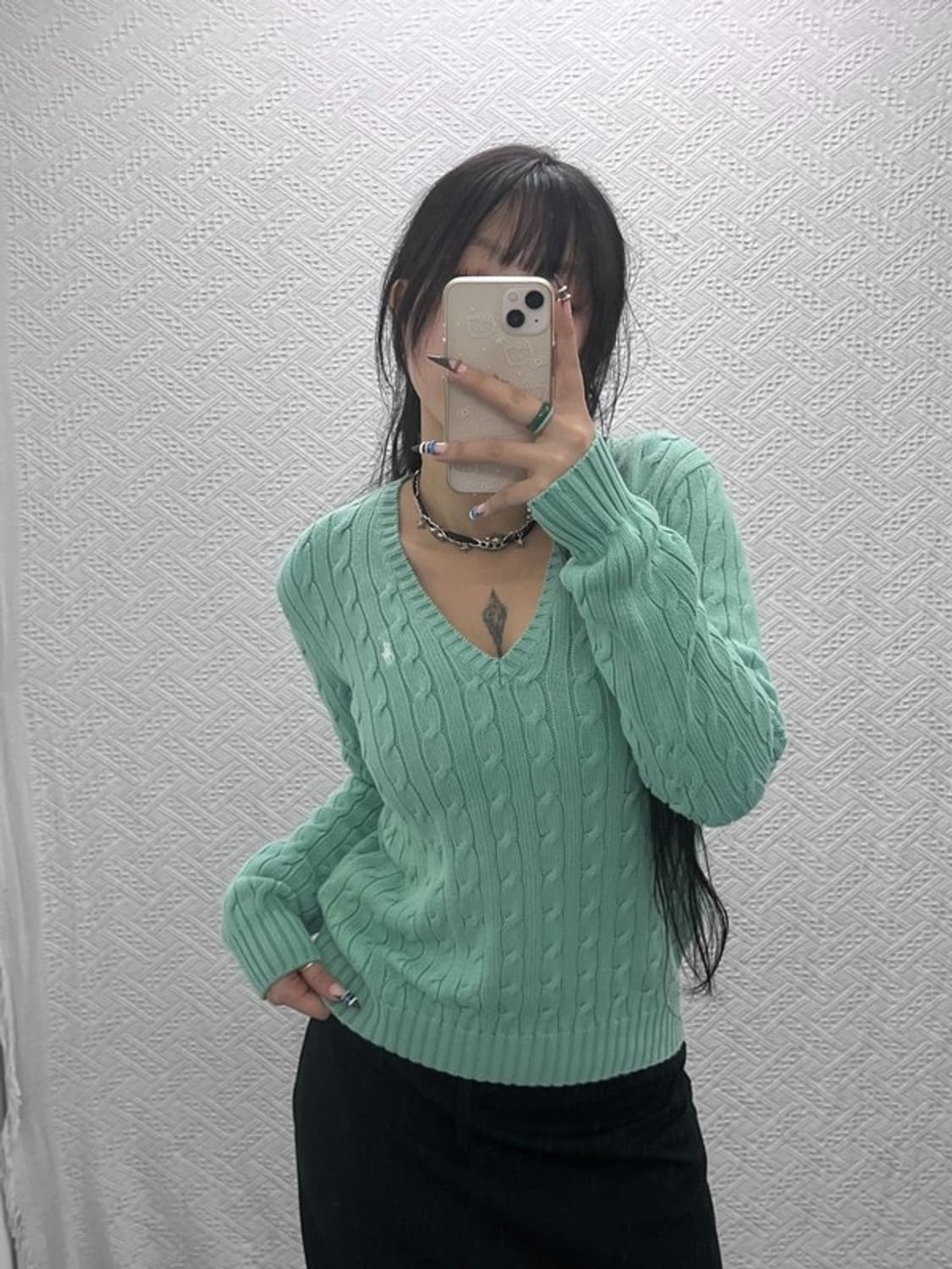 폴로 랄프로렌 폭닥 메로나민트 여리 꽈배기 니트 L C07767 상품이미지1