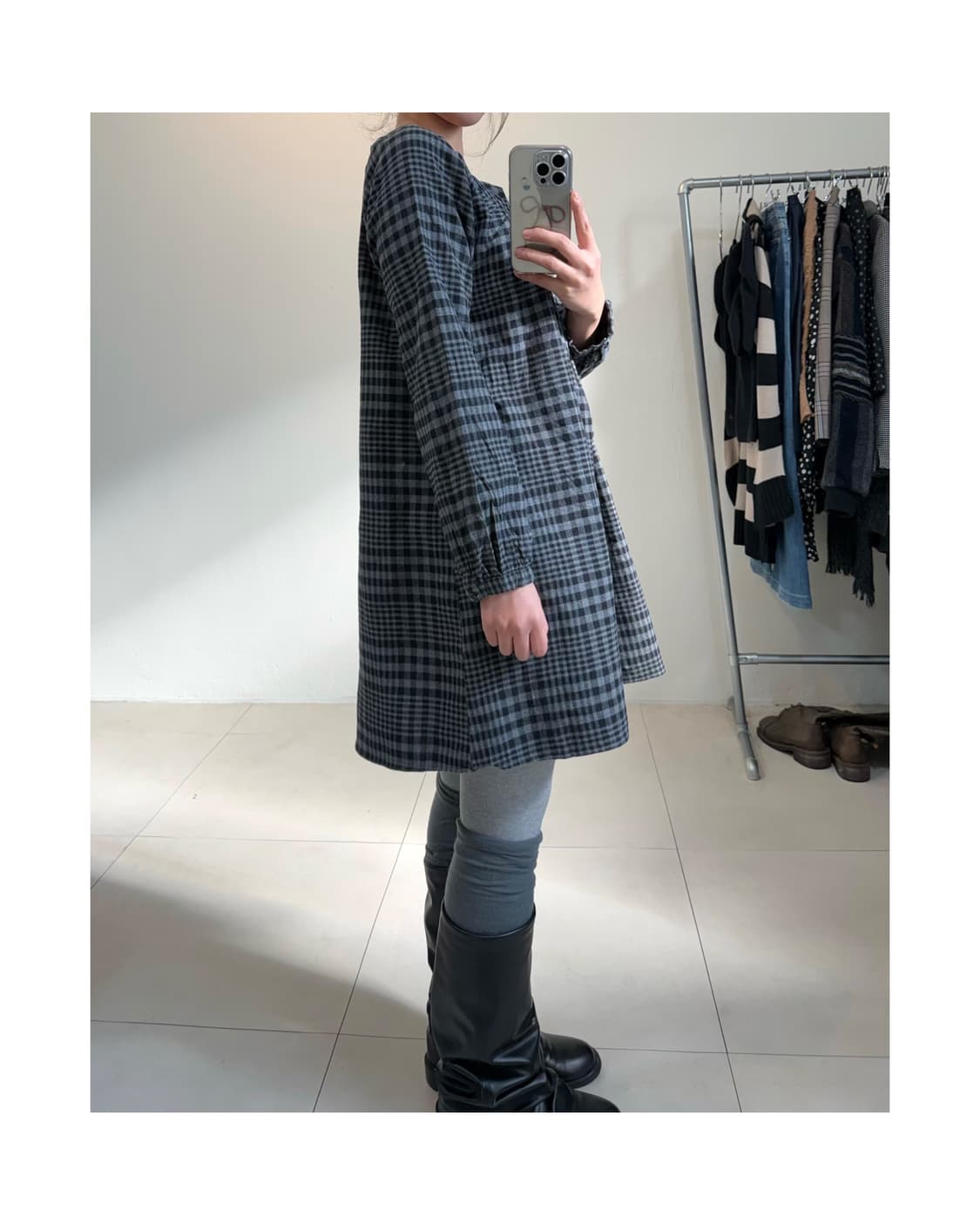 빈티지 체크 원피스 상품이미지6