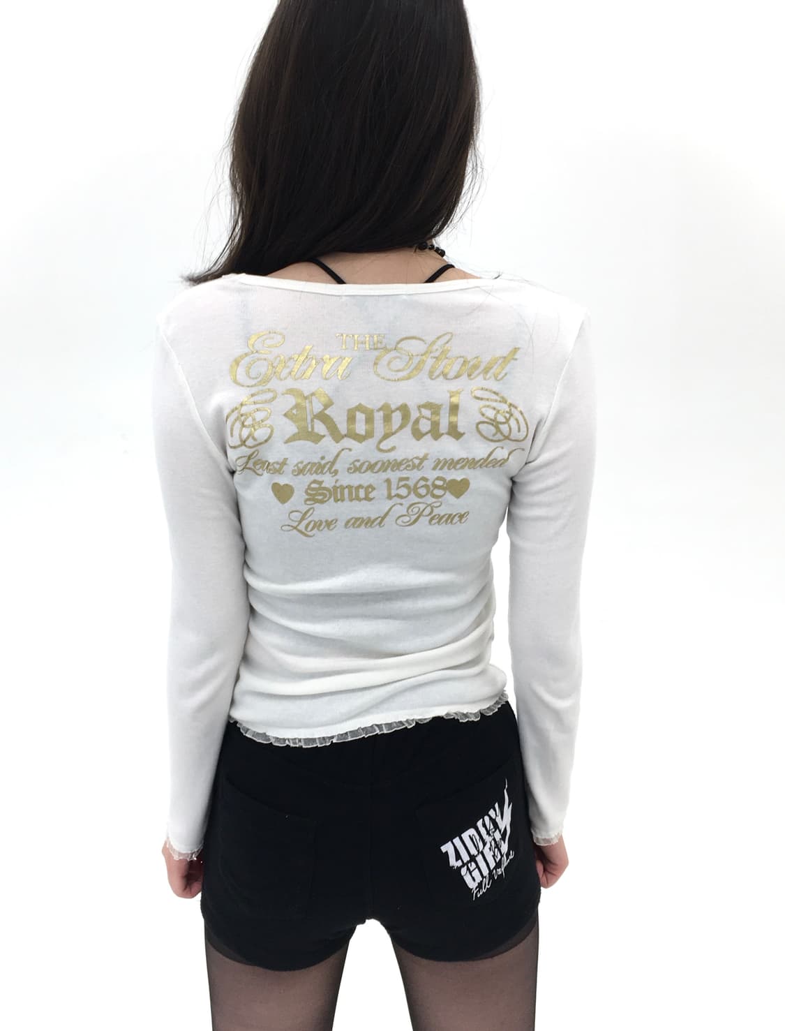 stud lettering shorts skirt 상품이미지3