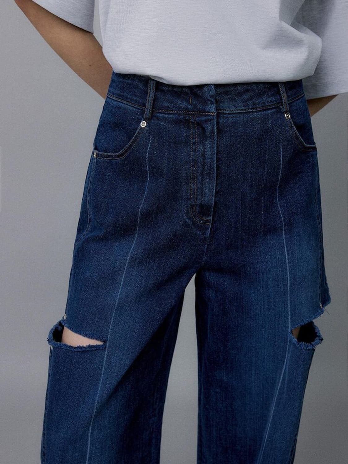 EPINGLER Side Cut Out Jean - Dawn Blue 상품이미지7