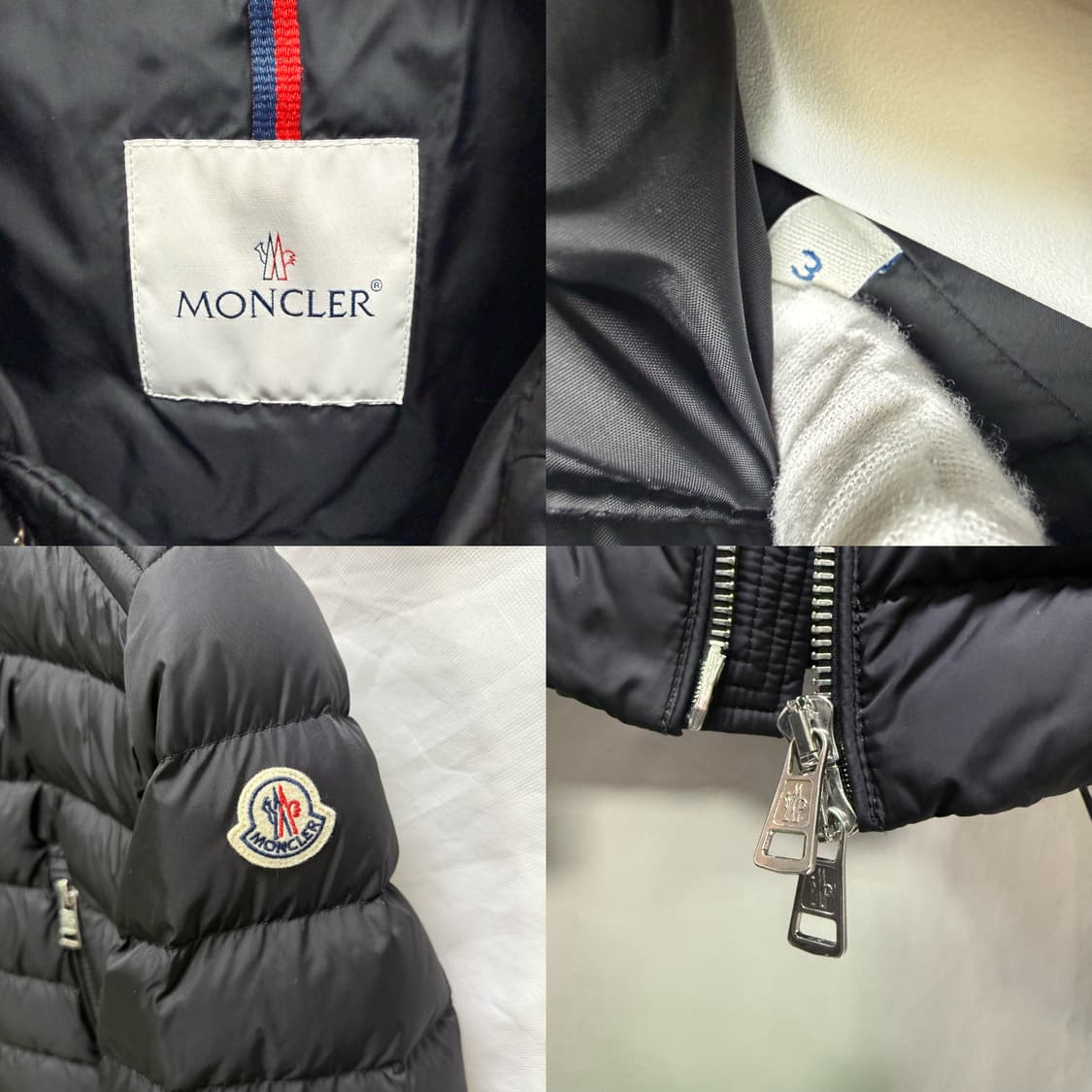 몽클레어 아미오 라이더 경량패딩 쇼트 다운 자켓 블랙 상품이미지4