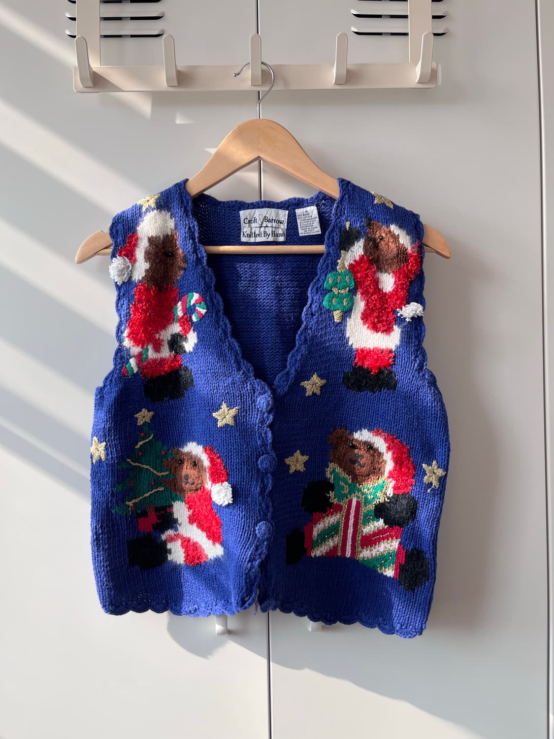 Croft & Barrow 곰인형 크리스마스 니트 조끼 상품이미지1