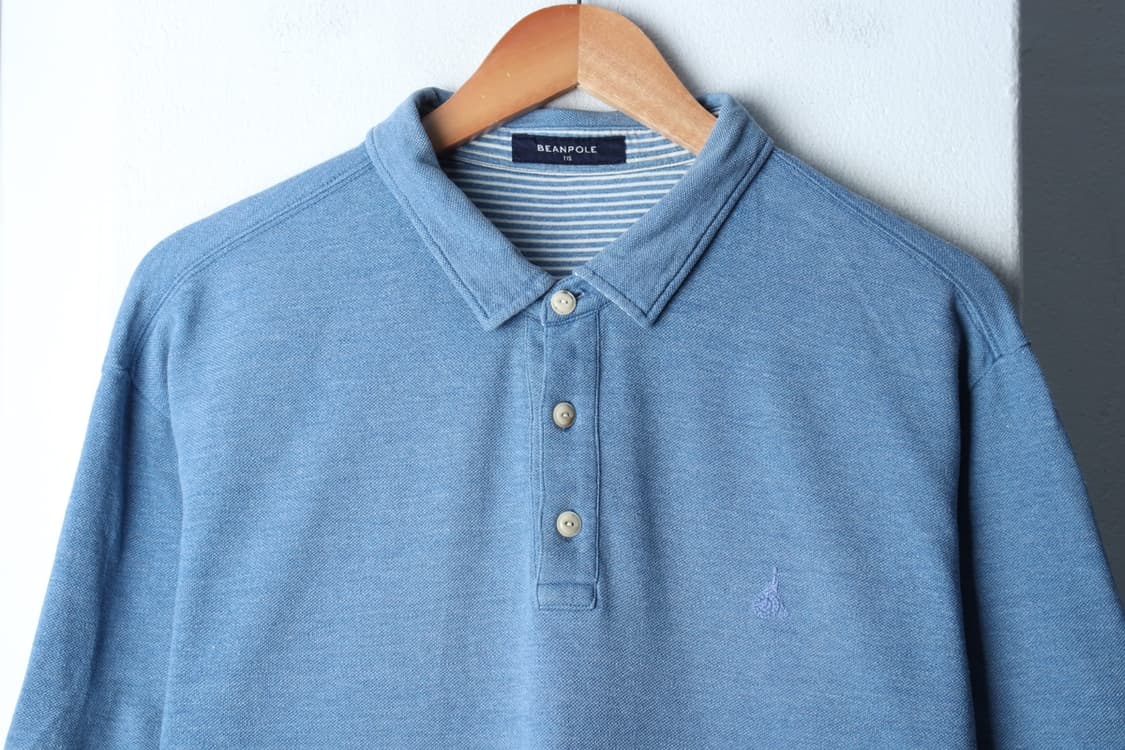 (3XL) 빈폴 반팔 카라 티셔츠 빅사이즈 연블루 올드스쿨-H31363 상품이미지3