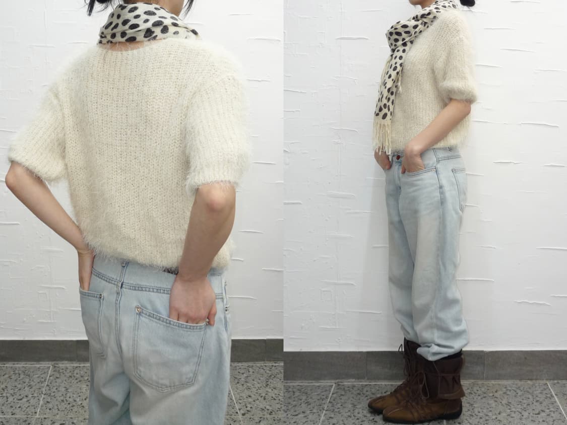 Fur white knit 상품이미지3