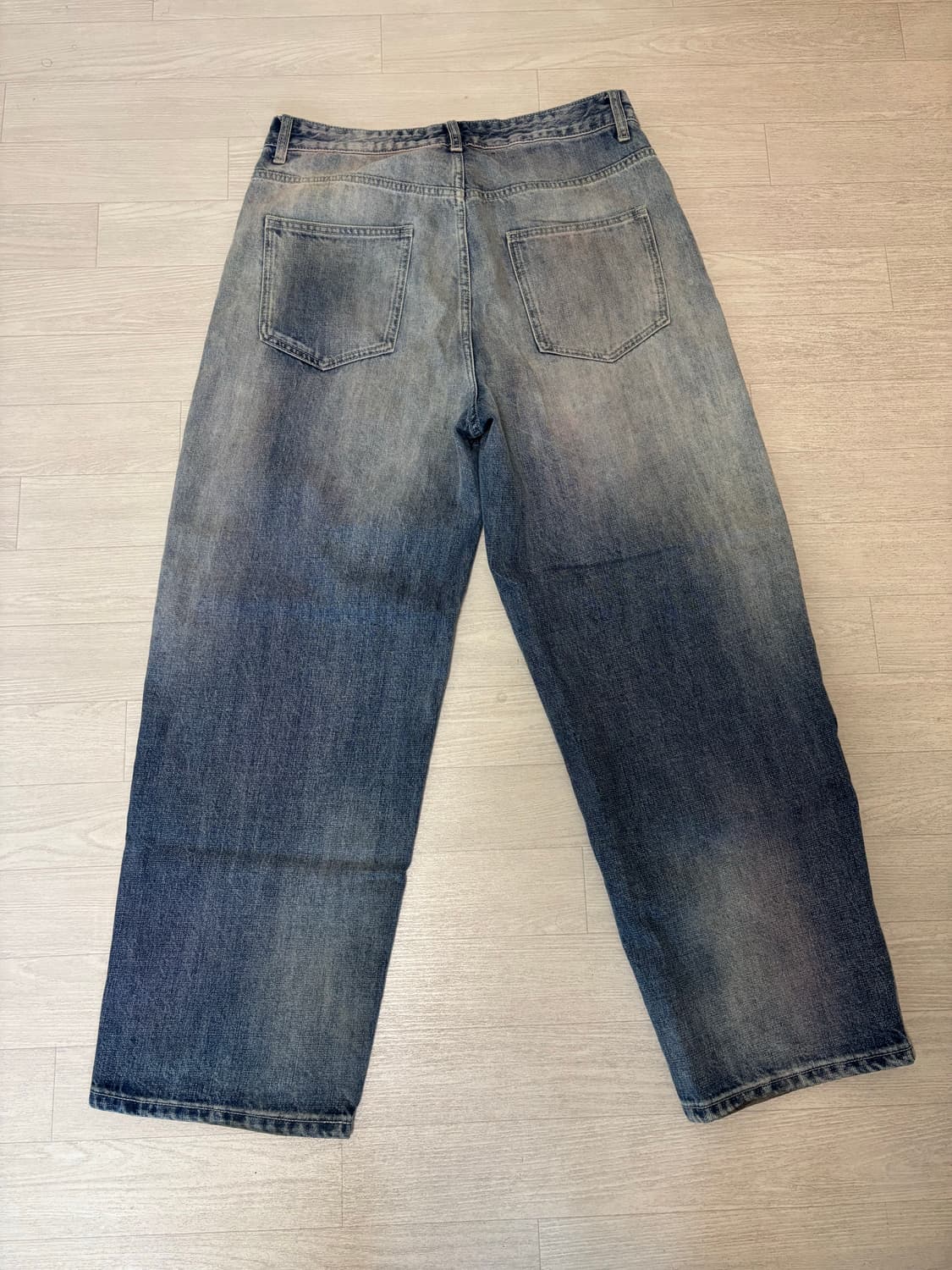 밈더워드로브 오로라 워시드 와이드 데님 팬츠 블루 상품이미지2